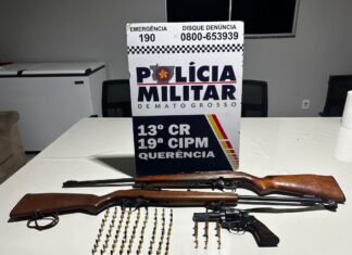 Homem é preso por violência doméstica e porte ilegal de armas em Querência