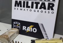 PM apreende arma, munições e drogas em residência usada por facção em Várzea Grande