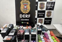 Suspeitos são presos por receptação de ‘vapes’ na fronteira