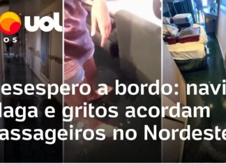 Veja Vídeo – Pânico a bordo: navio alaga e gritos acordam passageiros no Nordeste; veja