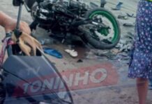 Vídeo: Criança morre após colisão entre motos em Cuiabá