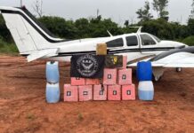Operação apreende 500 kg de cocaína e avião em Marcelândia
