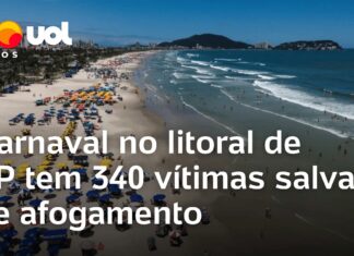 Veja Vídeo – Bombeiros salvam 340 pessoas de afogamento no litoral de São Paulo durante o Carnaval