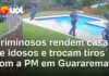 Veja Vídeo – Criminosos forçam casal a realizar transferência bancária e trocam tiros com a polícia em SP