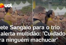 Veja Vídeo – Ivete Sangalo para o trio e alerta multidão: ‘Cuidado pra ninguém machucar’