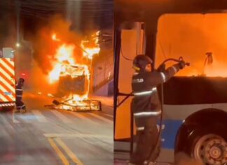 Veja Vídeo – Mais 2 ônibus são incendiados em nova noite de ataques na Zona Sul; veja