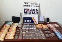 Jovem é preso por tráfico com drogas variadas e dinheiro em Primavera do Leste