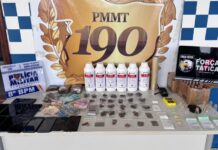 Força Tática prende dois suspeitos e apreende menor por tráfico de drogas em Alta Floresta