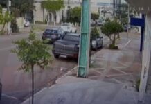 Vídeo: Acidente com capotamento no Centro de Rondonópolis