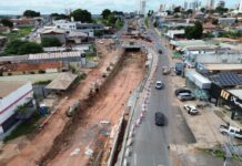 Chuvas adiam liberação de trecho interditado na Avenida Miguel Sutil em Cuiabá