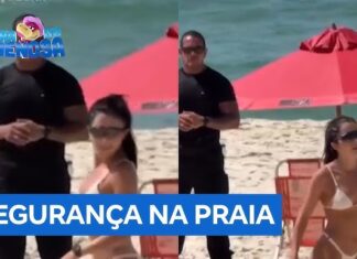 Veja Vídeo – Jade Picon contrata segurança particular para tomar conta dela na praia; veja