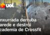 Veja Vídeo – Enxurrada derruba parede e destrói academia de Crossfit em São Paulo; veja