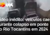 Veja vídeos inéditos revelam veículos sendo arremessados em queda da ponte JK