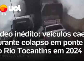 Veja vídeos inéditos revelam veículos sendo arremessados em queda da ponte JK