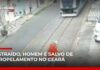 Veja Vídeo – Flagra: Homem corre e salva pedestre de atropelamento em linha de VLT ; veja