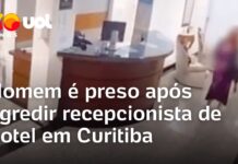 Veja Vídeo – Homem é preso por tentativa de homicídio após agredir recepcionista de hotel em Curitiba