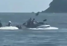 Veja Vídeo – Polícia captura assaltante que aterrorizava banhistas com jet ski no litoral de SP; veja