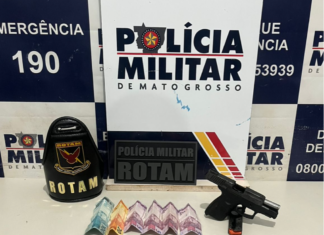 Polícia prende membro de facção com pistola e cocaína em Cáceres