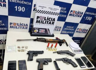 Quadrilha envolvida com roubo e tráfico é alvo da PM em fazenda de MT; suspeito é baleado