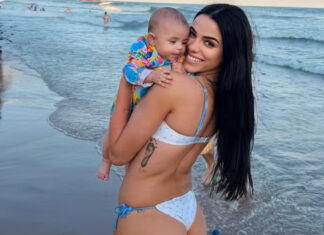 Key Alves exime primeiro passeio da filha na praia: ‘My best friend, the sea, and God.’