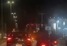 Vídeo: Carro bate em moto da PM que escoltava seleção feminina em Cuiabá