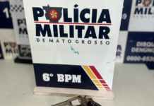 Casal suspeito de integrar facção é preso com arma em Cáceres