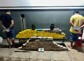 Rotam encontra 146 quilos de cocaína em carro e prende 2 traficantes em MT
