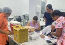 Várzea Grande vacina profissionais do hospital contra influenza durante período chuvoso