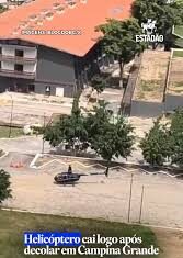 Veja Vídeo mostra momento em que helicóptero cai logo após decolar em Campina Grande (PB)