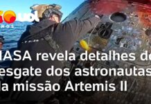 Vídeo inédito: NASA revela detalhes do resgate dos astronautas da missão Artemis II