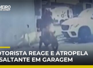 Veja Vídeo – Motorista reage a assalto em SP e atropela criminoso disfarçado de entregador