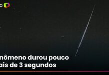 Vídeo flagra meteoro cruzando o céu durante a madrugada no RS; veja vídeo