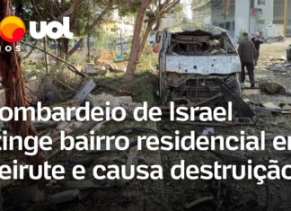 Veja Vídeo – Bombardeio de Israel atinge bairro residencial em Beirute e causa destruição; veja vídeo