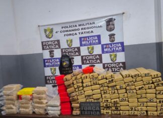 Força Tática apreende 141 kg de drogas e causa prejuízo de R$ 2,5 milhões a facções em Rondonópolis