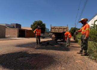 Operação tapa-buracos avança na região Sul de Cuiabá e contempla três bairros