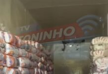 Vídeo: PM apreende carga de alimentos e higiene que seria usada por facção em MT