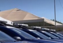 Veja Vídeo: Prefeita Flavia Moretti entrega novas viaturas para a Guarda Municipal de Várzea Grande