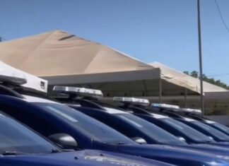 Veja Vídeo: Prefeita Flavia Moretti entrega novas viaturas para a Guarda Municipal de Várzea Grande