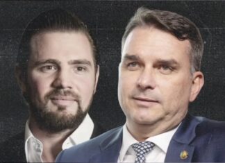 Vídeo: Flávio Bolsonaro cobra Vorcaro patrocínio no filme de Bolsonaro