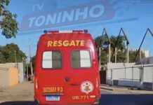 Veja Vídeo: Mulher cai de moto no Coxipó e é socorrida pelo Corpo de Bombeiros em Cuiabá