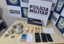 Rotam prende trio e apreende drogas, balança e dinheiro em Cuiabá
