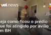 Veja imagens por dentro do prédio que foi atingido por avião em Belo Horizonte