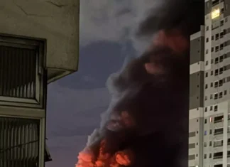 Veja Vídeo – Incêndio de grandes proporções atinge galpões de autopeças em São Paulo; veja vídeo