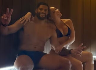 Hulk curte momento de relaxamento com a esposa em sauna, em casa: ‘Com meu amor’