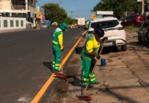 Limpurb intensifica mutirão de limpeza e revitaliza duas grandes avenidas de Cuiabá
