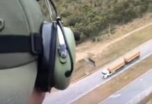 Veja Vídeo – Águia 04 localiza Hilux furtada em voo de patrulha e PM prende suspeito na BR-070