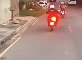 Veja Vídeo – Menor sem CNH e com garupa sem capacete é apreendido após perseguição na MT-251 em Cuiabá