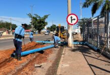 DAE-VG avança com nova adutora na Avenida Júlio Campos e amplia abastecimento em Várzea Grande