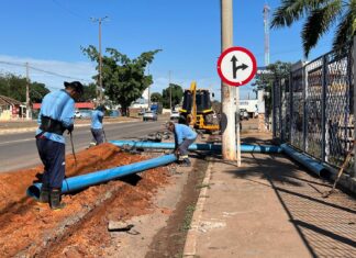 DAE-VG avança com nova adutora na Avenida Júlio Campos e amplia abastecimento em Várzea Grande
