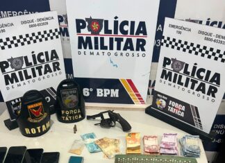 Polícia Militar detém sete suspeitos de tentativa de homicídio e apreende arma, drogas e motocicleta em Cáceres